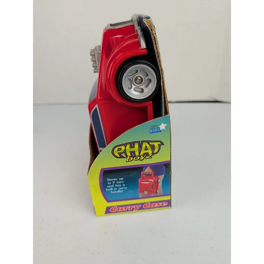 Vintage 2003 Phat Boyz RARE Red Carrying Case Holds 9 Diecast Cars Toys